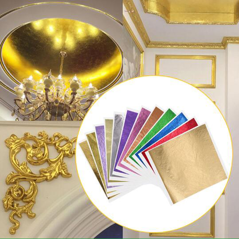 Nail Art Wedding - 1000pcs/pack 13cm Leaf Sheets Gold Leaf