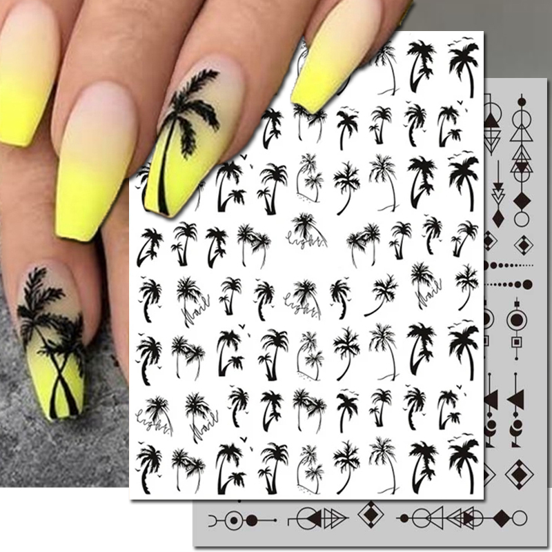 Nail Art Leopard - 3d Nail Art Decals Geometric Lines