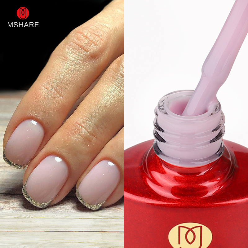 Nail Art One Piece - MSHARE Milky Rose Rubber Gel Camouflage