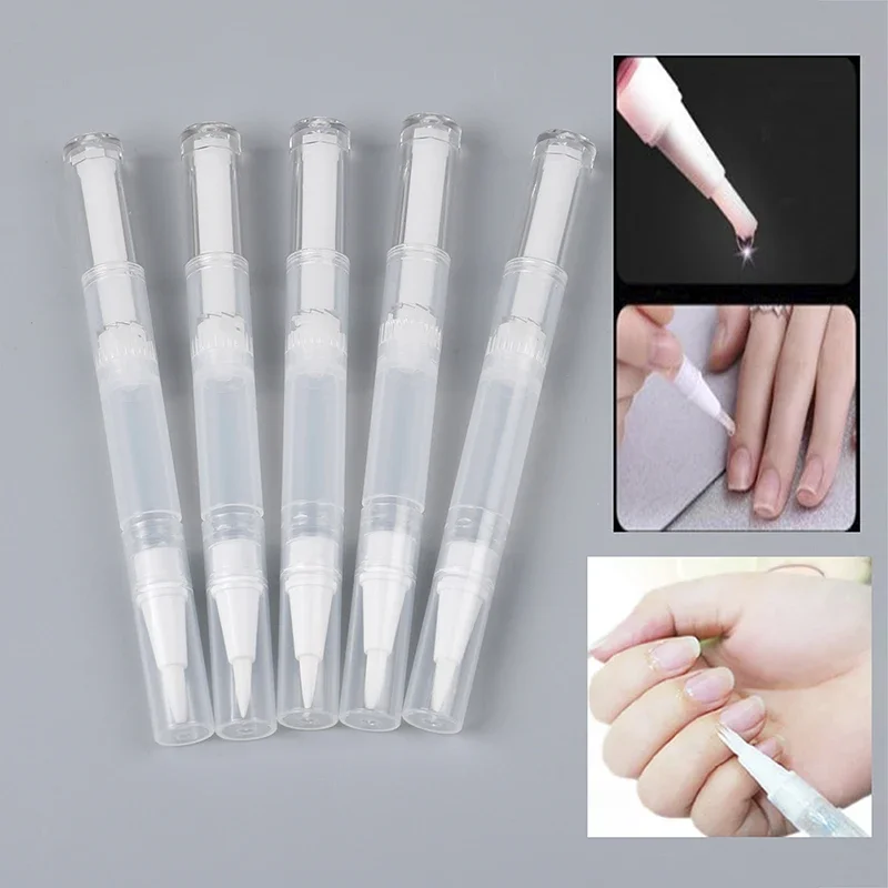 Cuticle Oil Pen - 5Pcs 3ml Transparent Twist Nail Twist