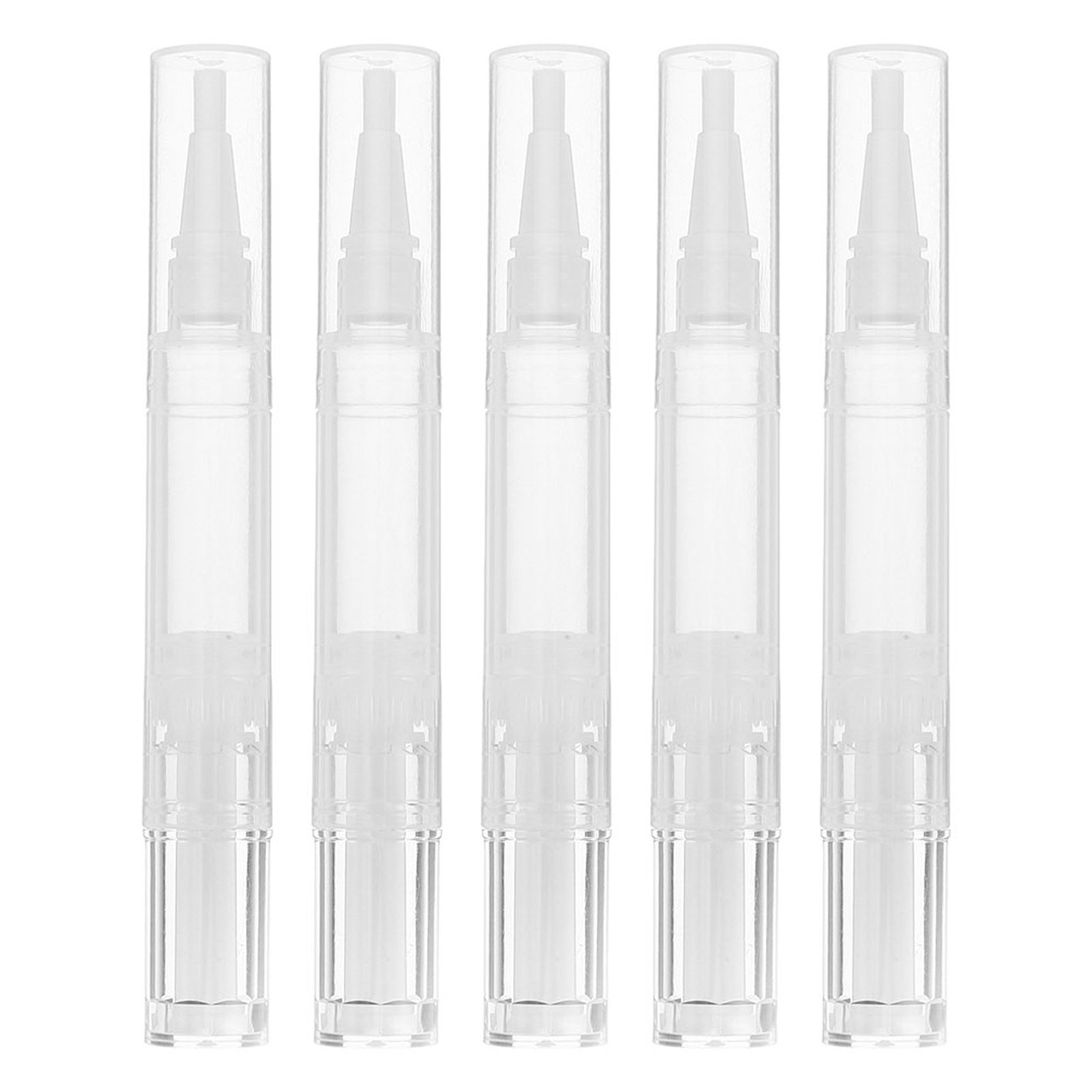 Cuticle Oil Pen - 5Pcs Nail Oil Refillable Pen Transparent