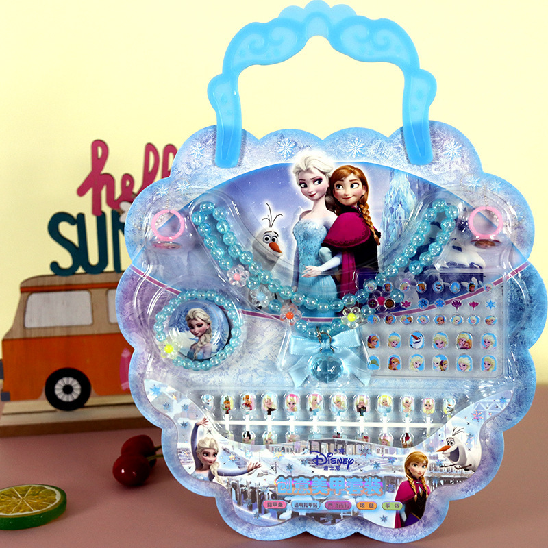 Nail Art Wedding - Frozen nail sticker necklace dress-up set,