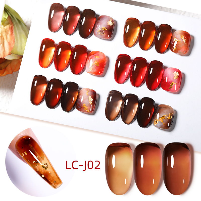 LILYCUTE 7ML Jelly Amber Gel N - Nail Art Leopard 评论和价格