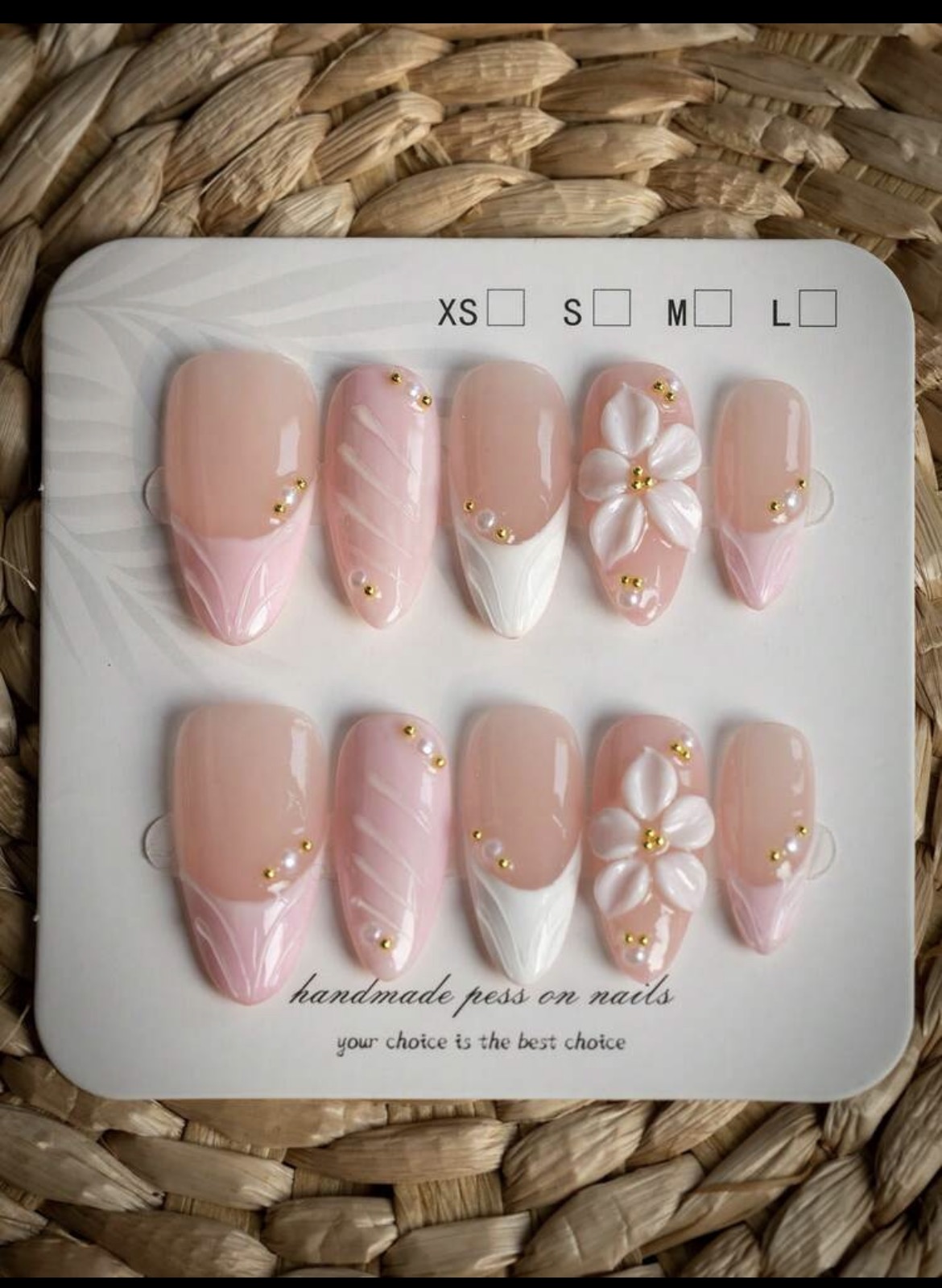 10 Pieces of Almond-Shaped Han - Nail Art Wedding 评论和价格