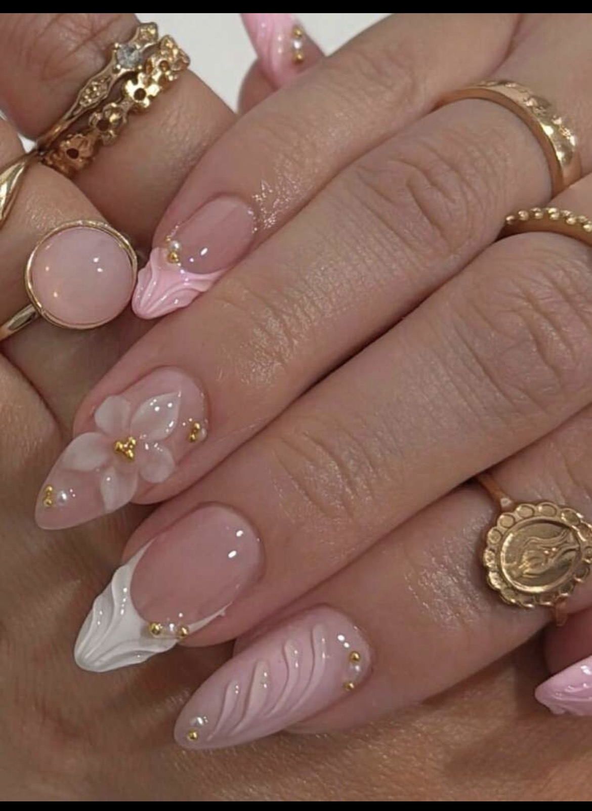 10 Pieces of Almond-Shaped Han - Nail Art Wedding 评论和价格