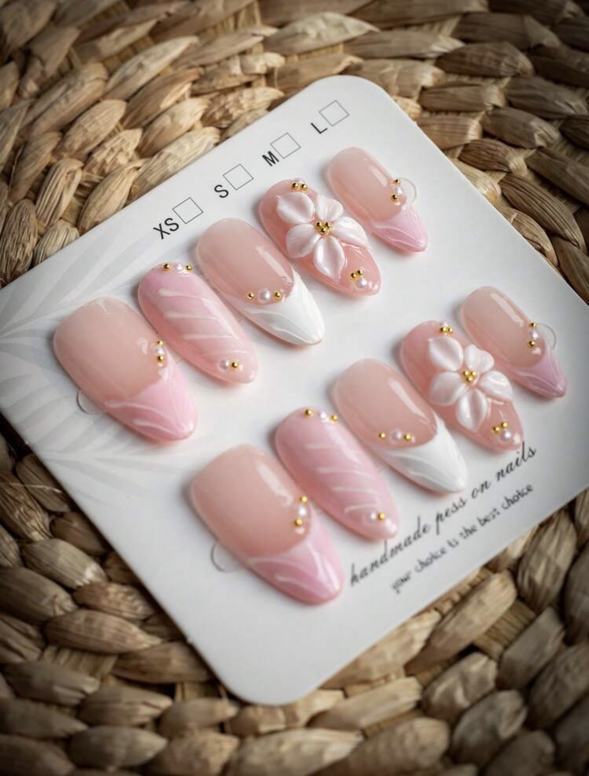 10 Pieces of Almond-Shaped Han - Nail Art Wedding 评论和价格