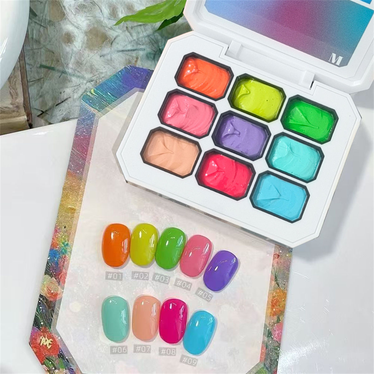 1pc 9-color Solid Nail Polish  - Nail Art Ideas 评论和价格
