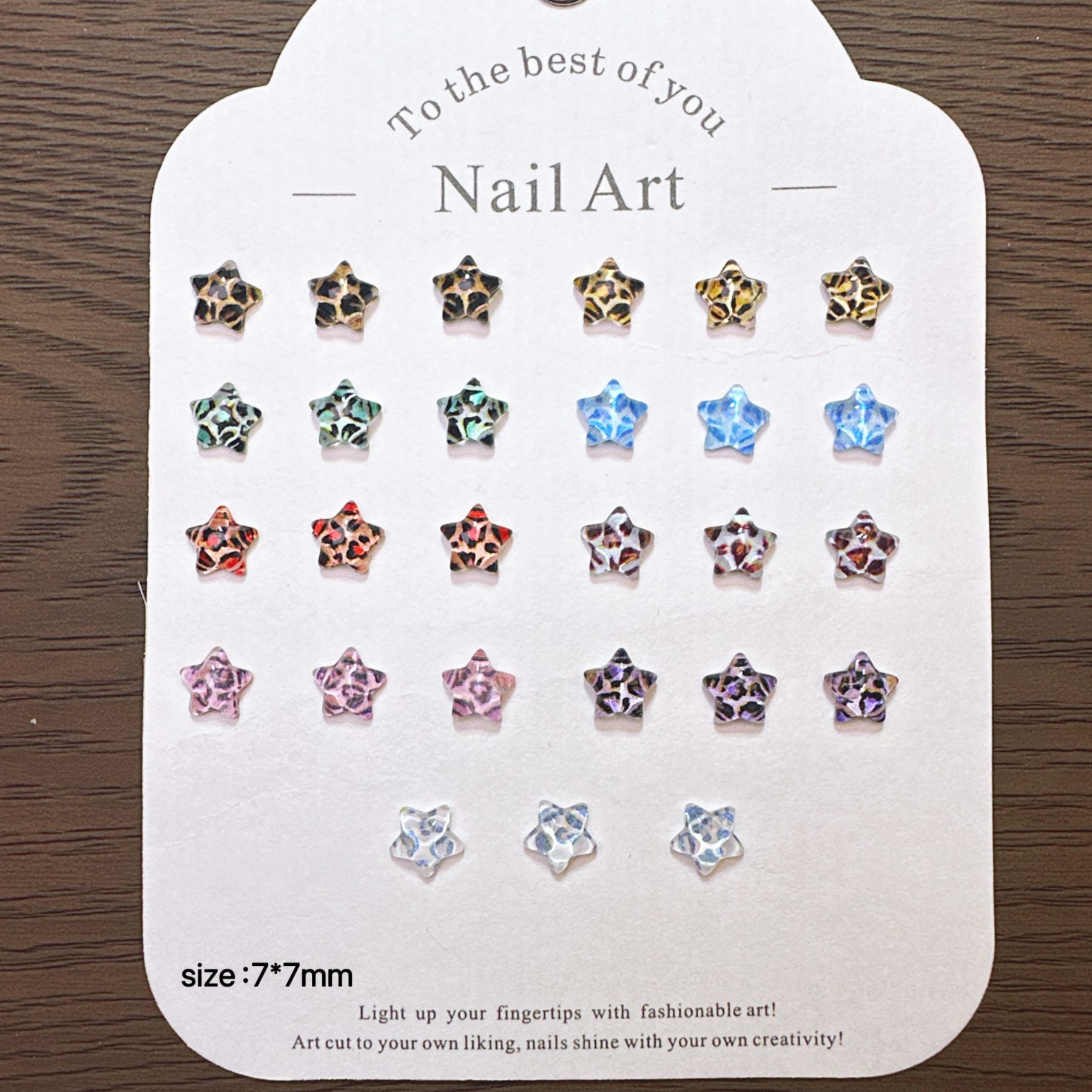 100Pcs/bag Leopard Star Nail C - Nail Art Leopard 评论和价格