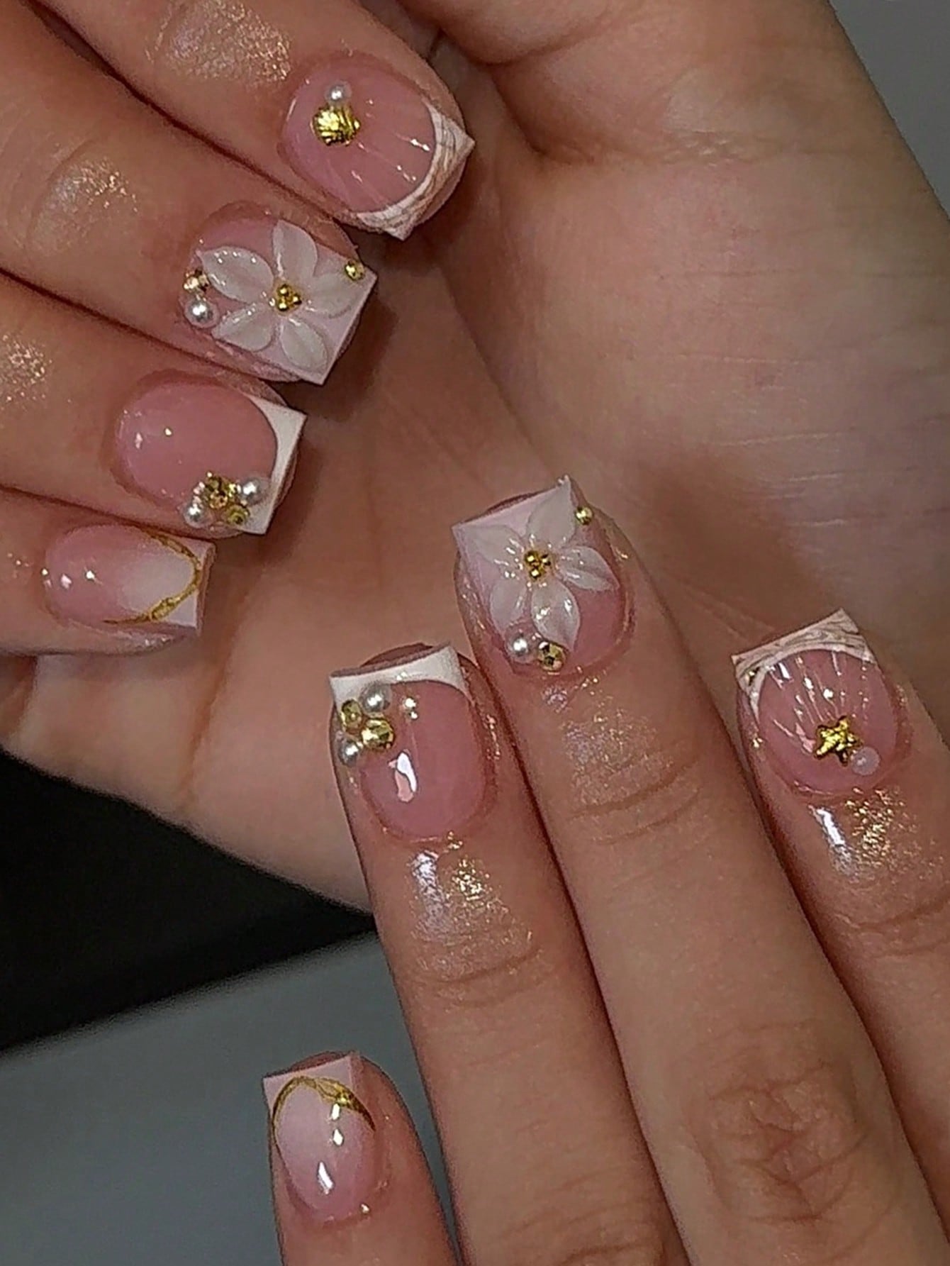 24pcs Short Square White Frenc - Nail Art Ideas 评论和价格
