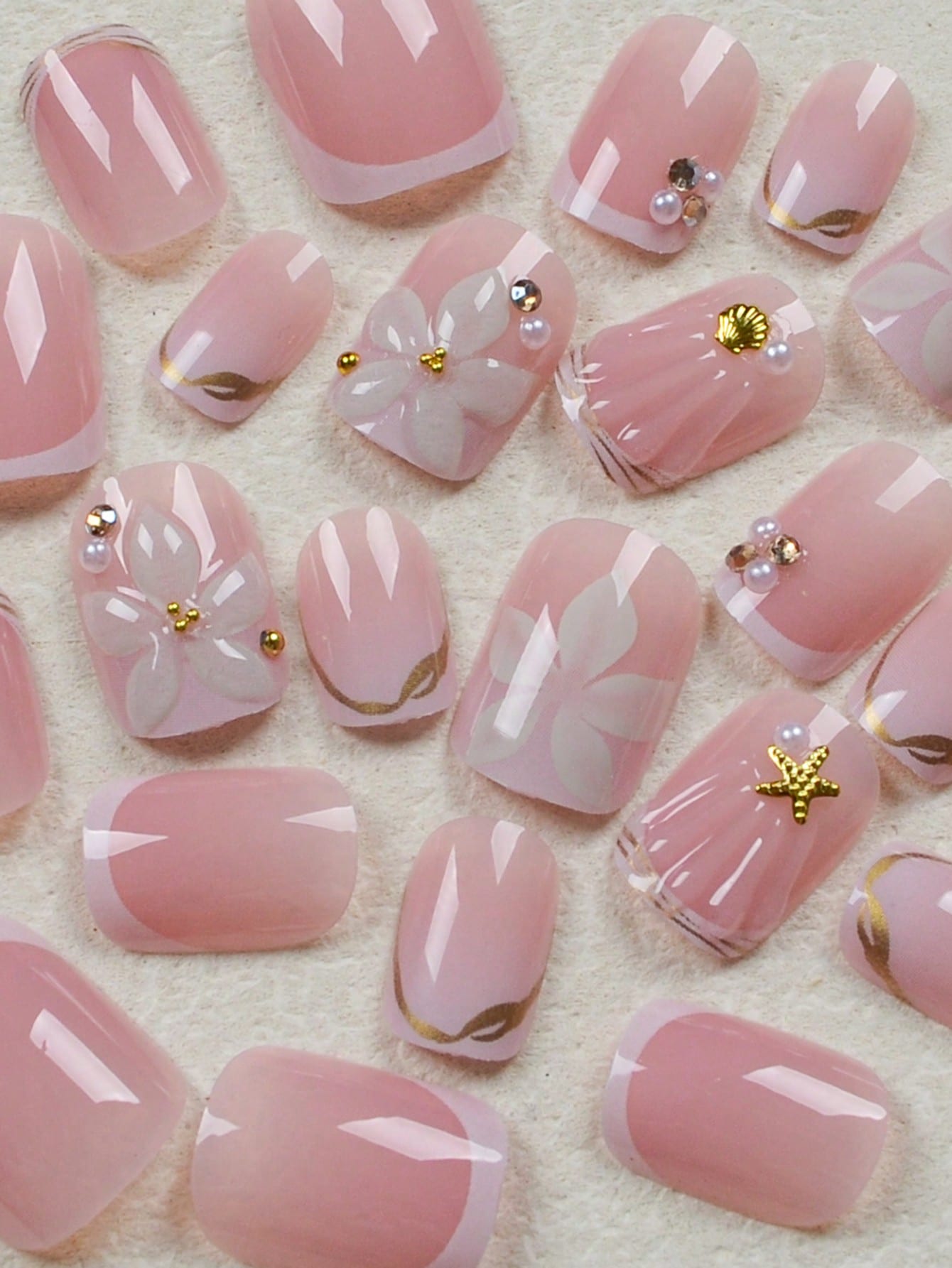 24pcs Short Square White Frenc - Nail Art Ideas 评论和价格