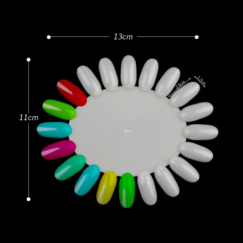 10PCS Oval Nail Color Card Dis - Nail Art Navy 评论和价格