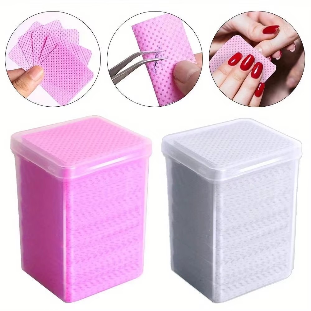 200Pcs Pink Lint-Free Nail Pol - Nail Art Ideas 评论和价格