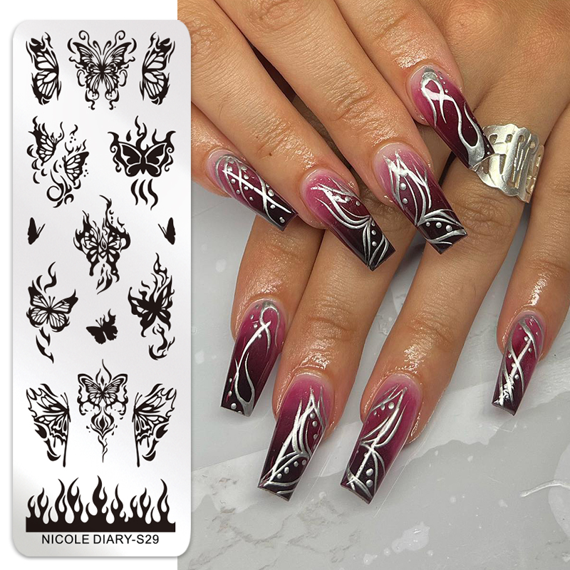 NICOLE DIARY Butterfly Nail Ar - Nail Art Leopard 评论和价格