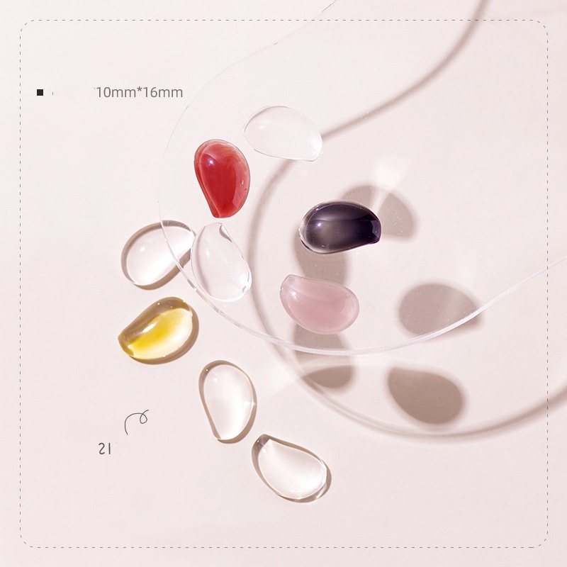 40Pcs Transparent Glass Nail A - Nail Art Navy 评论和价格