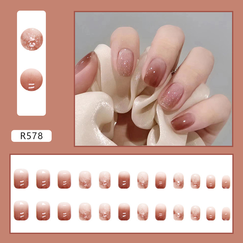 24pcs Bright Pink Gradient Col - Nail Art Wedding 评论和价格