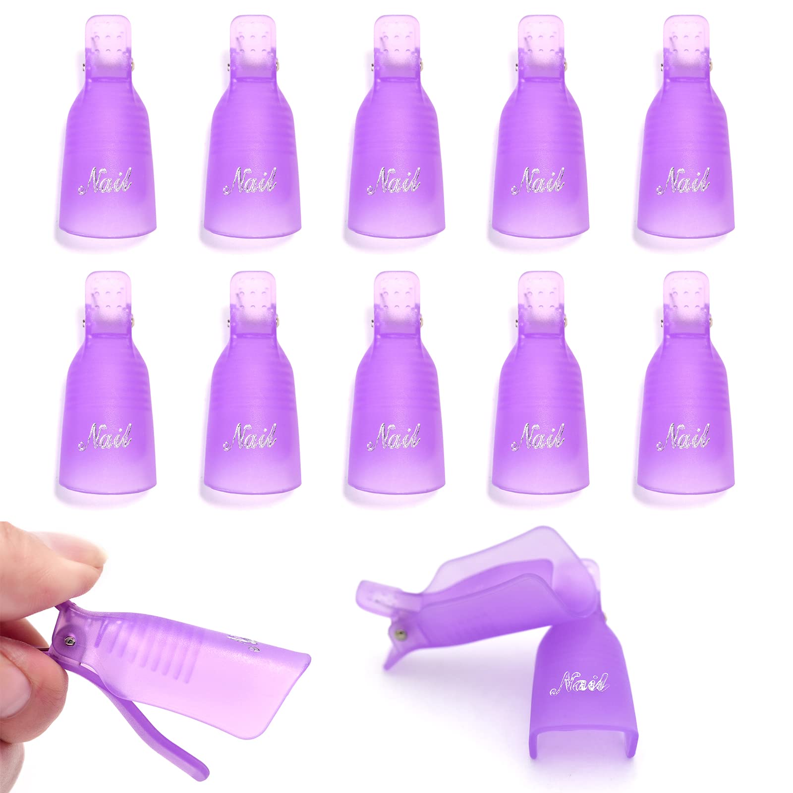 10Pcs Plastic Nail Art Soak Of - Nail Art Ideas 评论和价格