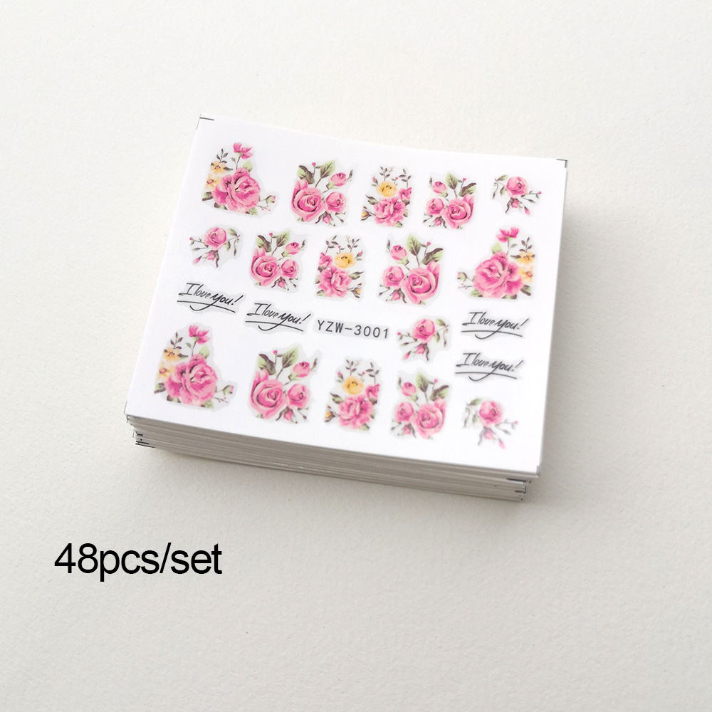 48 Pieces of Nail Art Stickers - Nail Art Leopard 评论和价格