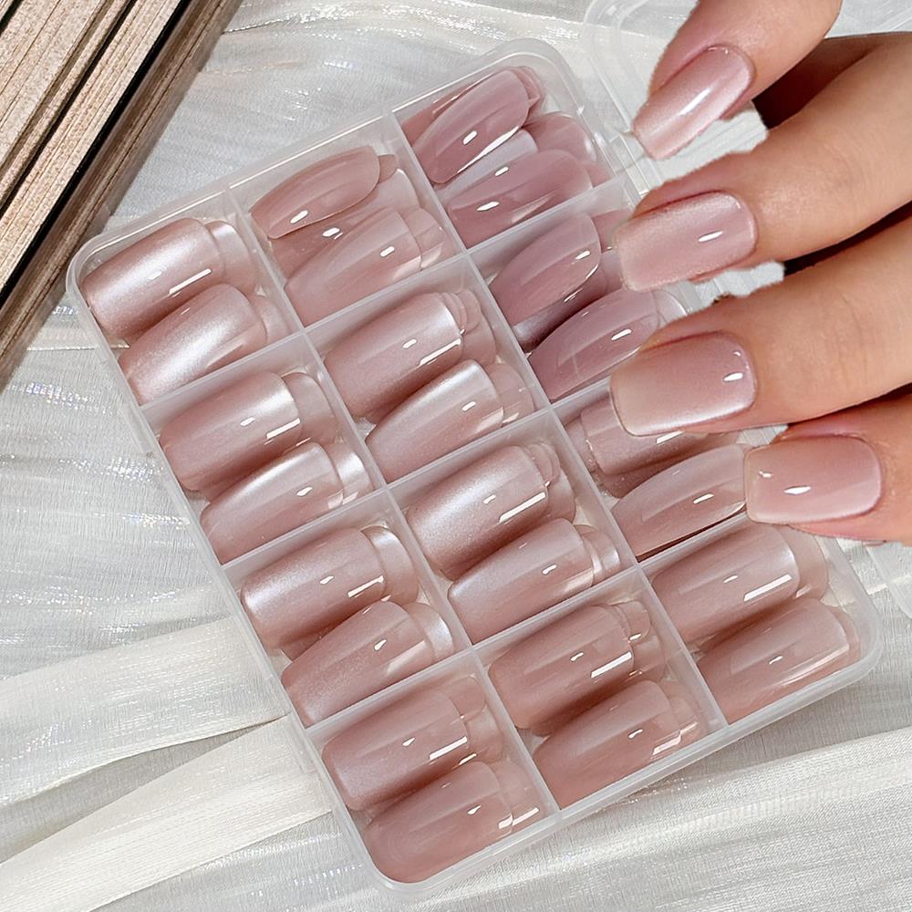 144Pc Glossy Nude Pink Cat's E - Nail Art Wedding 评论和价格