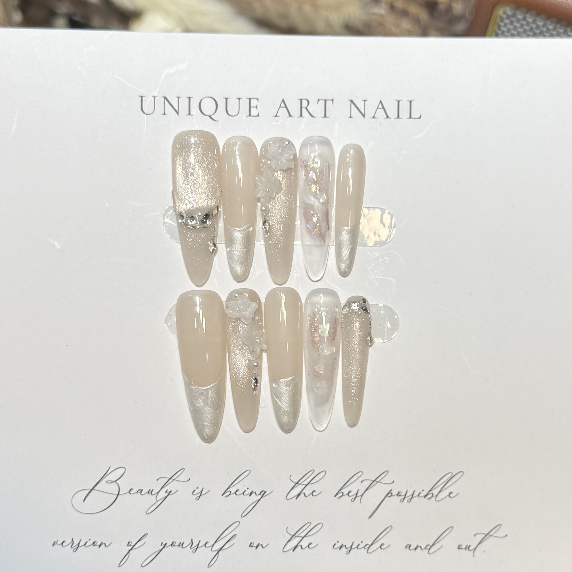 Press On Nails 10PCS Purple Fa - Nail Art Wedding 评论和价格