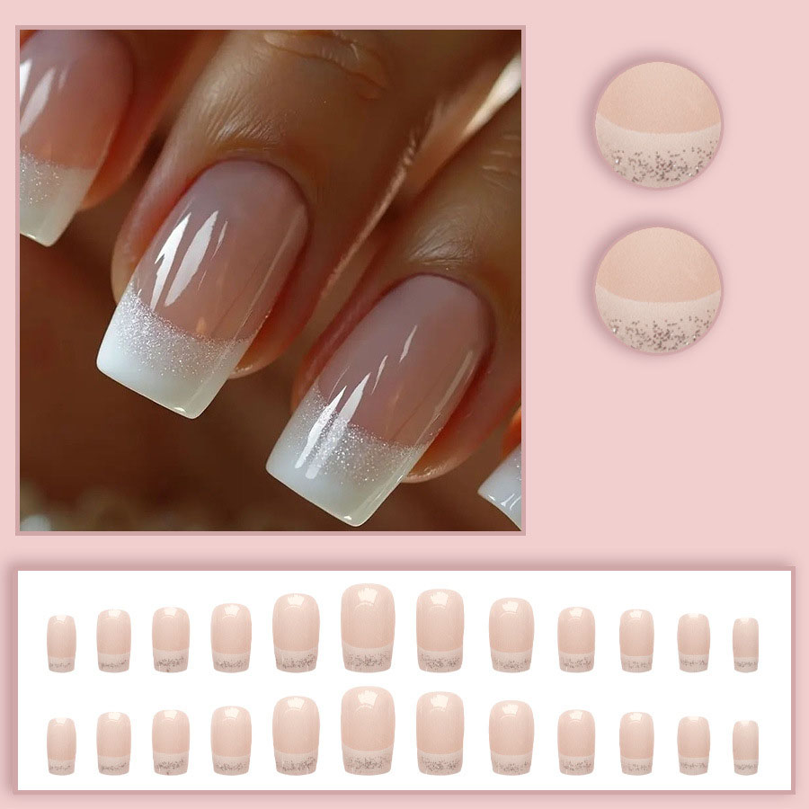 24pcs/set Medium Square fake n - Nail Art Overlay 评论和价格