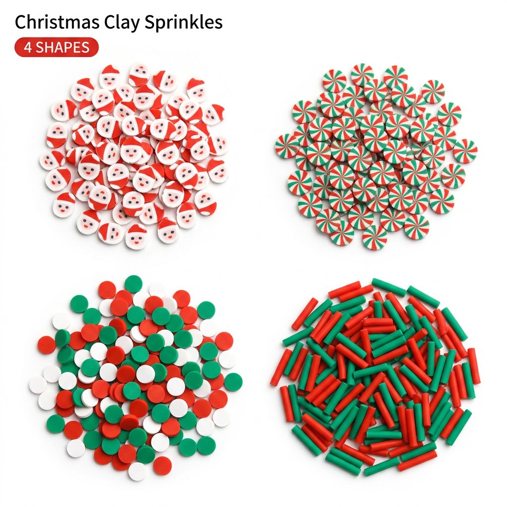 1500pcs Christmas Clay Sprinkl - Nail Art Wedding 评论和价格