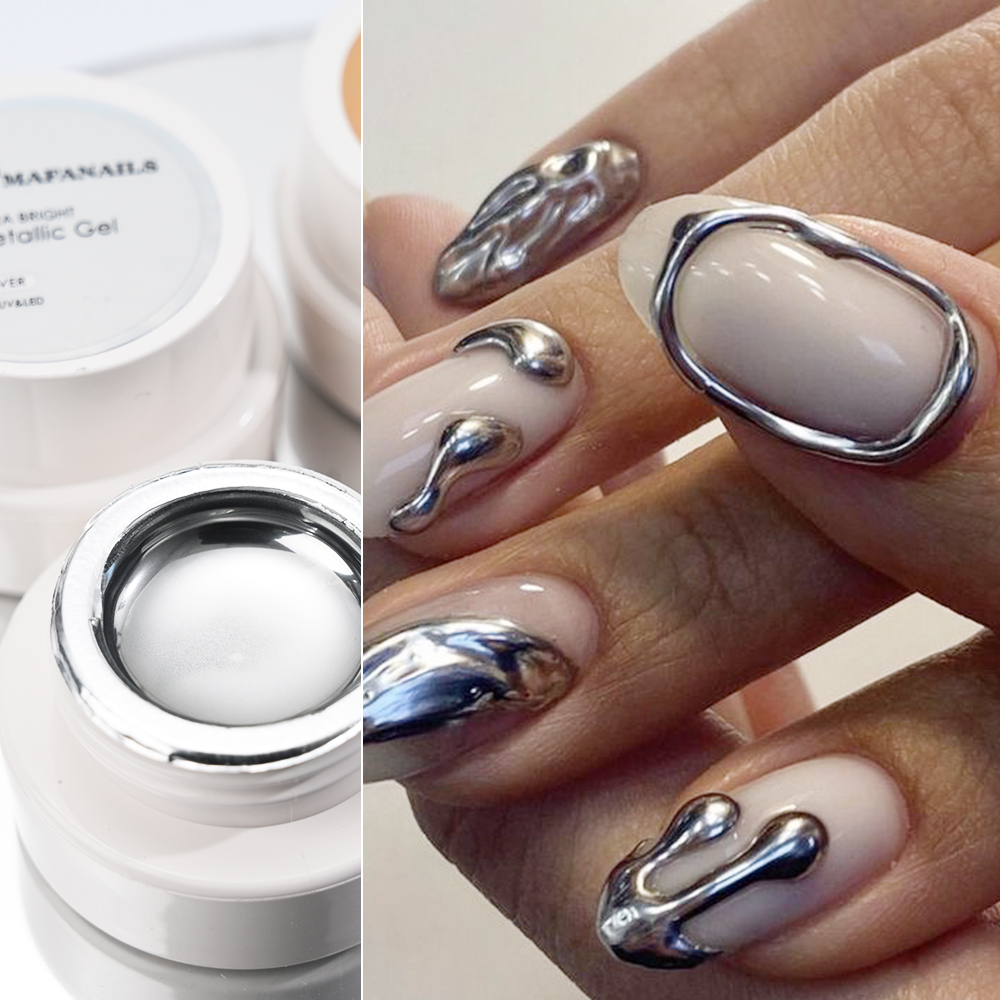 5ml Silver Gold Metallic Gel N - Nail Art Ideas 评论和价格