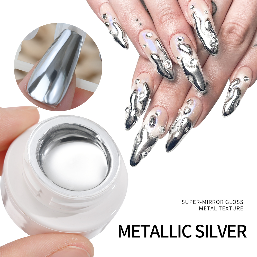 5ml Silver Gold Metallic Gel N - Nail Art Ideas 评论和价格