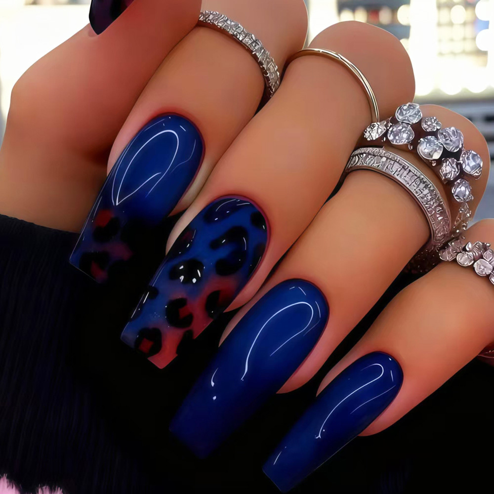 Medium fake nails tips for wom - Nail Art Leopard 评论和价格