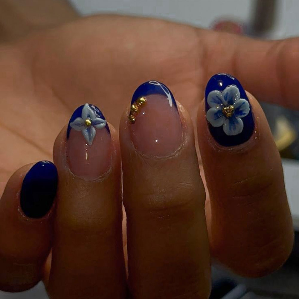 24pcs Short Oval 3D Gel Nail S - Nail Art Ideas 评论和价格