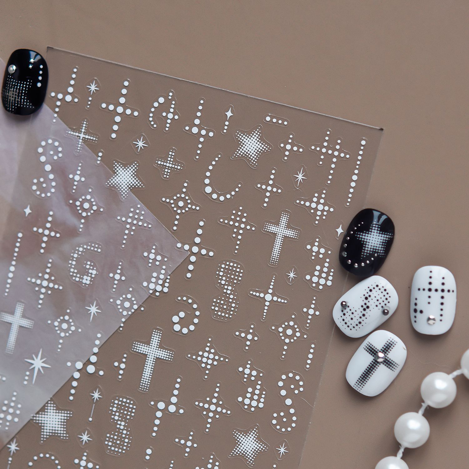 1Pcs Fashion Black White Silve - Nail Art Leopard 评论和价格