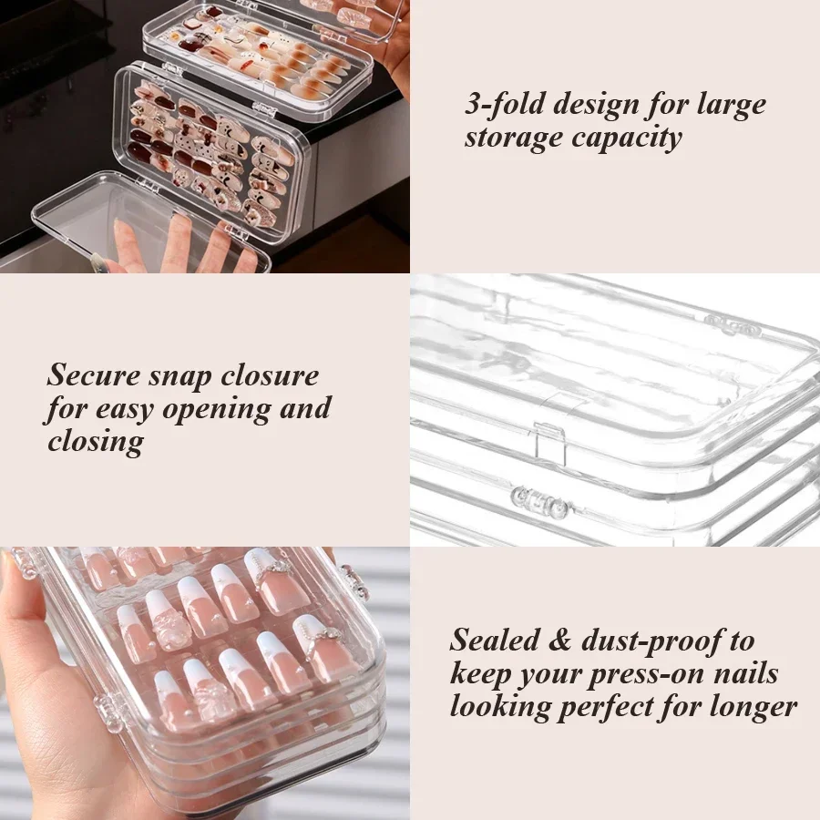 Clear Foldable Press On Nail S - Nail Art Navy 评论和价格