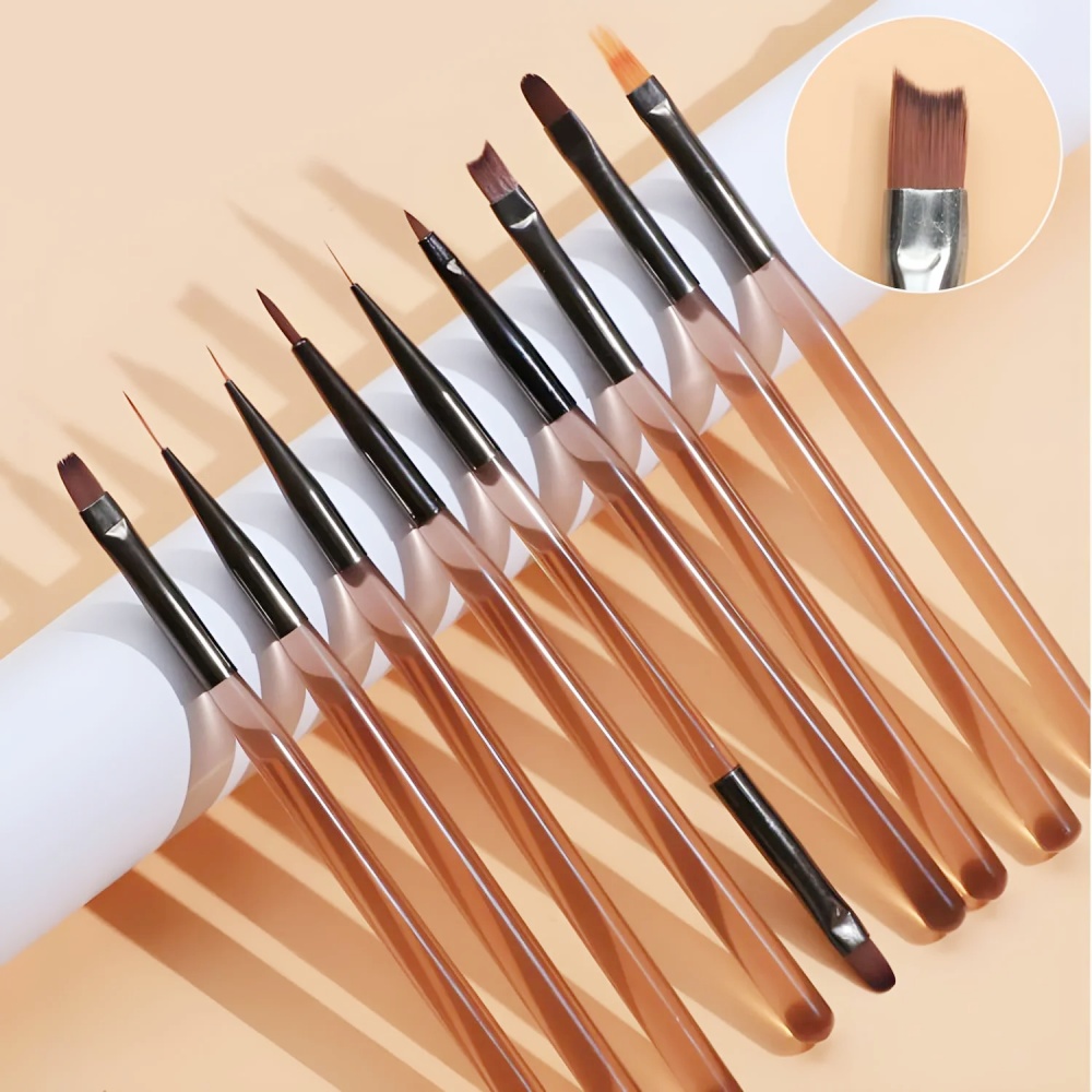 9PCS Nail Brush for Nail Art D - Nail Art Navy 评论和价格