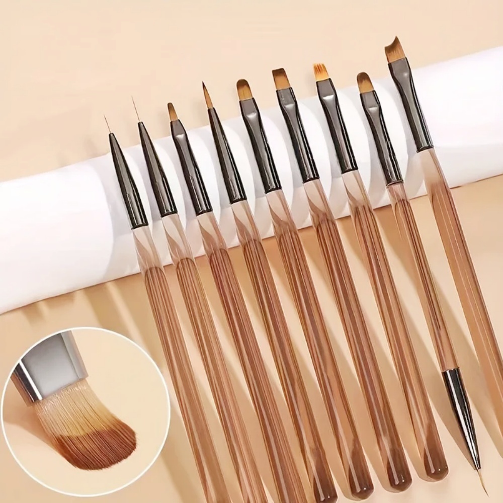9PCS Nail Brush for Nail Art D - Nail Art Navy 评论和价格
