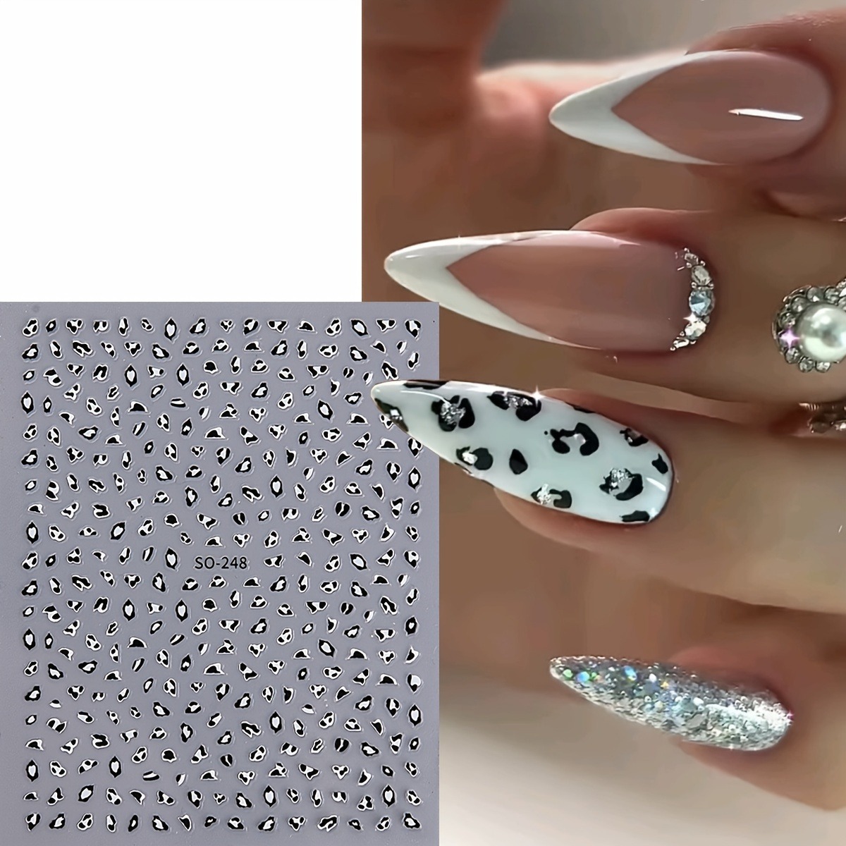 3PCS Meilad leopard print nail - Nail Art Leopard 评论和价格
