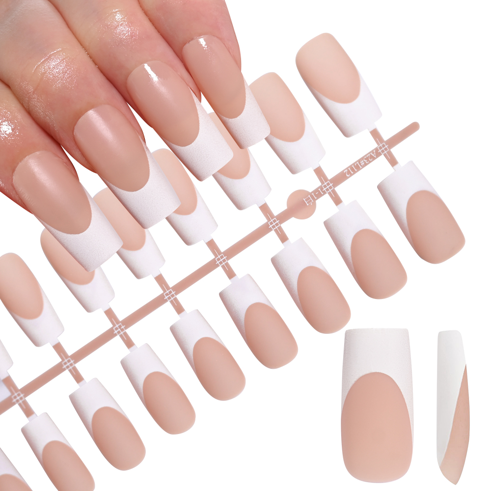 120Pcs Nude French Fake Nails  - Nail Art Wedding 评论和价格
