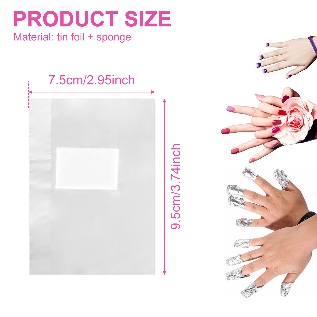500/1000Pcs Aluminium Foil Gel - Nail Art Ideas 评论和价格