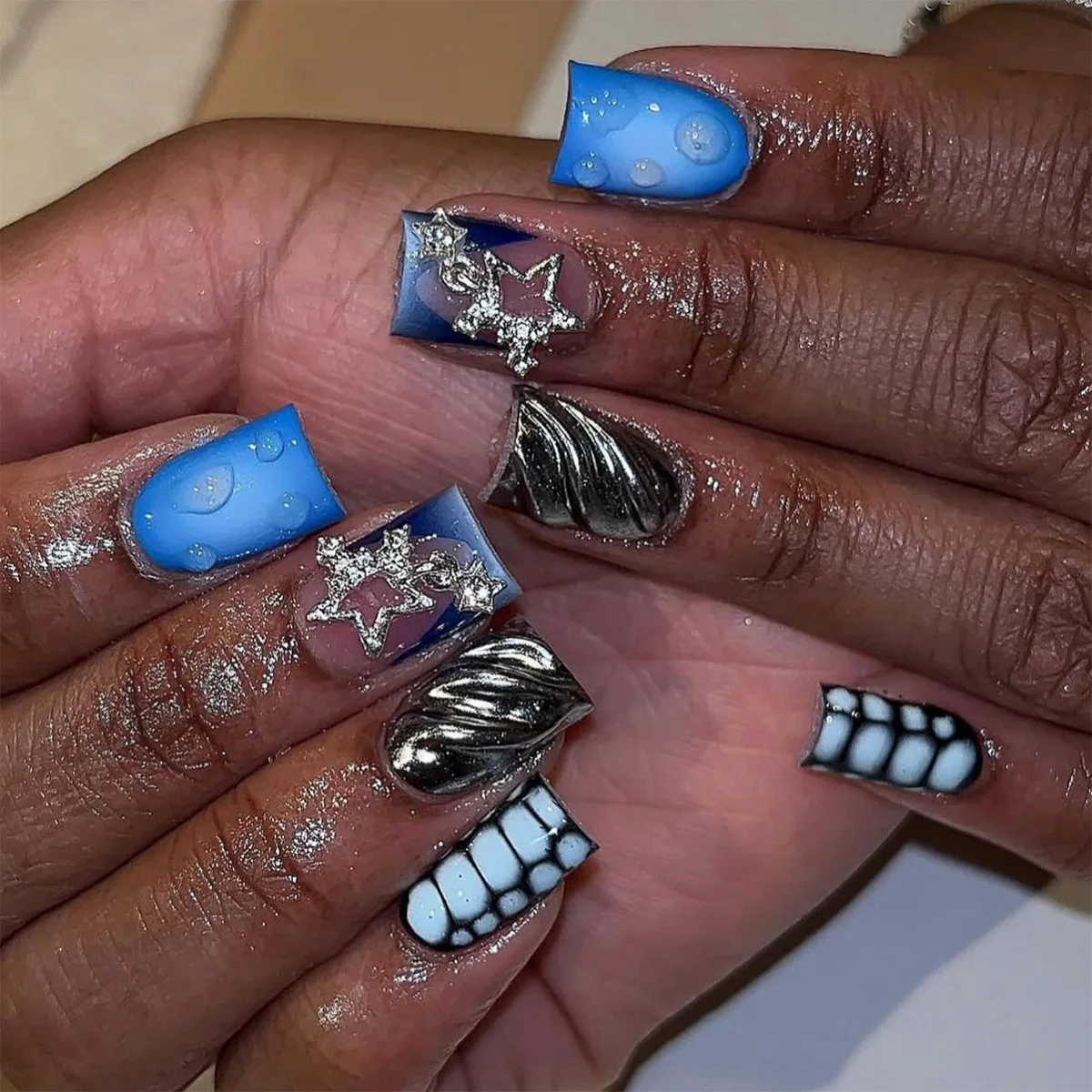 24Pcs Short Duckbill Press On  - Nail Art Leopard 评论和价格